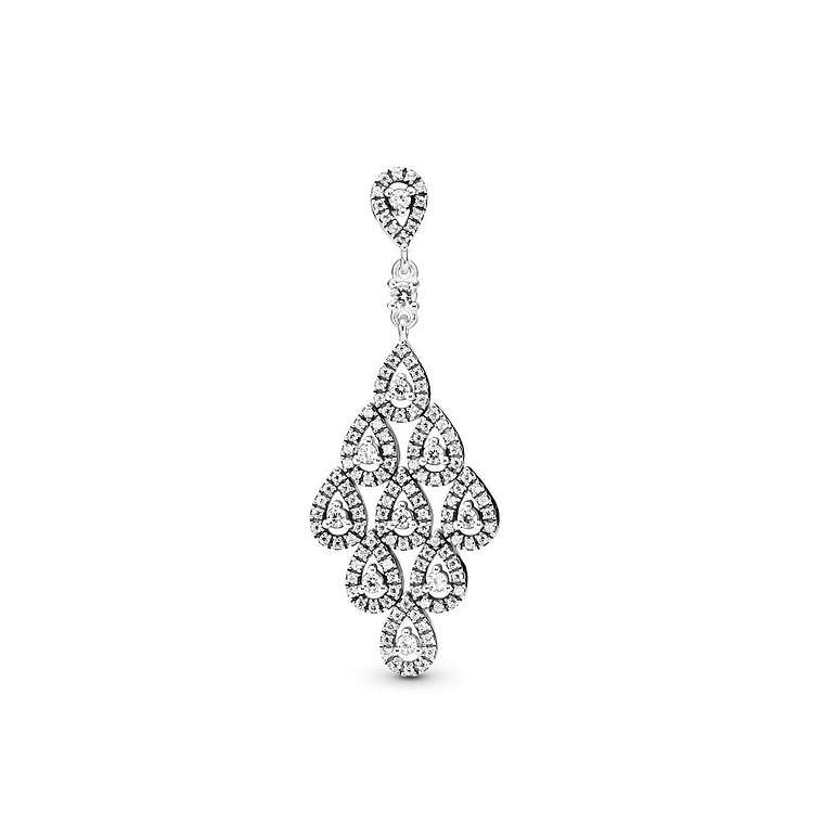 Aretes Pendientes Pandora Lágrimas Brillantes con Circonita Cúbica 296201CZ Plata 925 2
