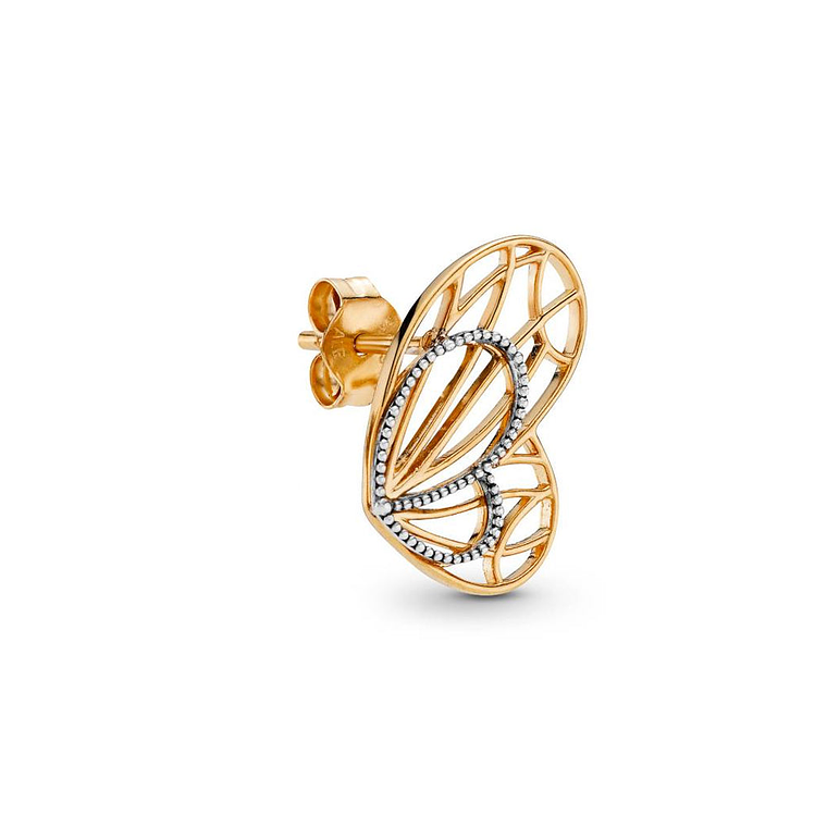 Aretes Pendientes Pandora Tipo Topo Alas Doradas de Mariposa 267955 Plata 925 3