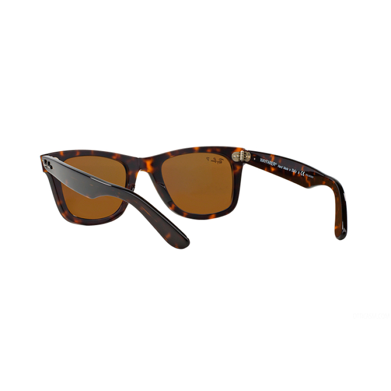 Lentes de Sol Ray Ban Wayfarer Polarizados RB2140 902/57 Color Habana Talla 50mm 4
