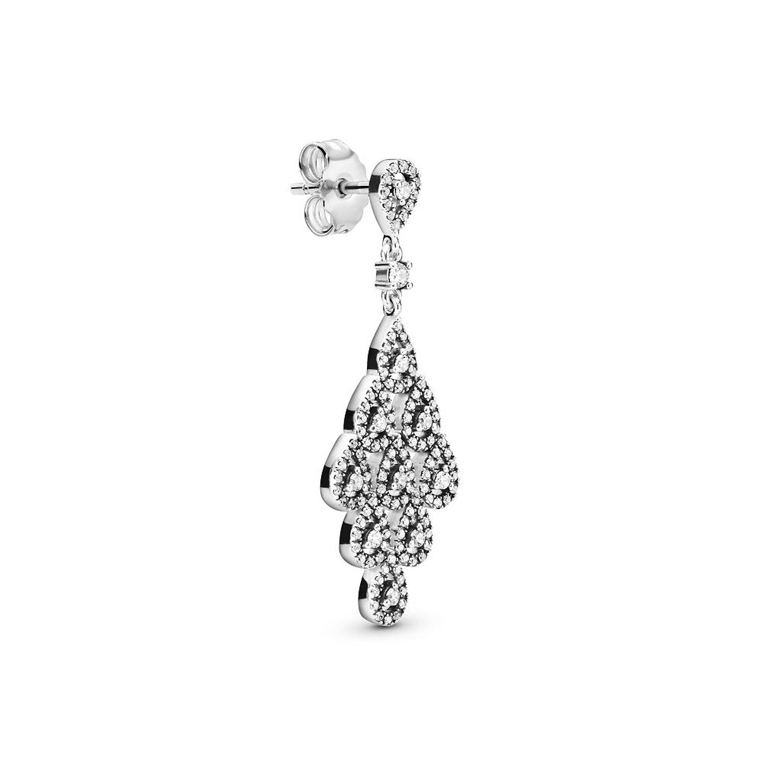 Aretes Pendientes Pandora Lágrimas Brillantes con Circonita Cúbica 296201CZ Plata 925 3