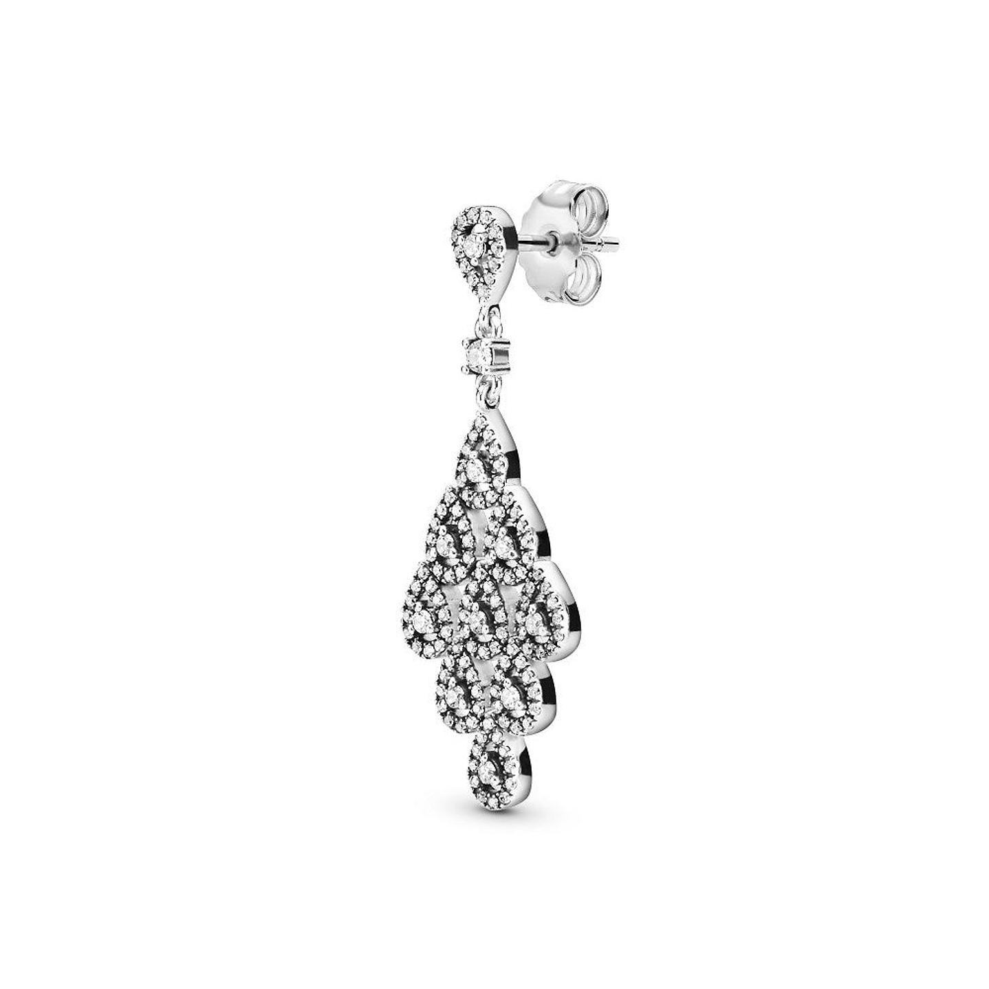 Aretes Pendientes Pandora Lágrimas Brillantes con Circonita Cúbica 296201CZ Plata 925 4