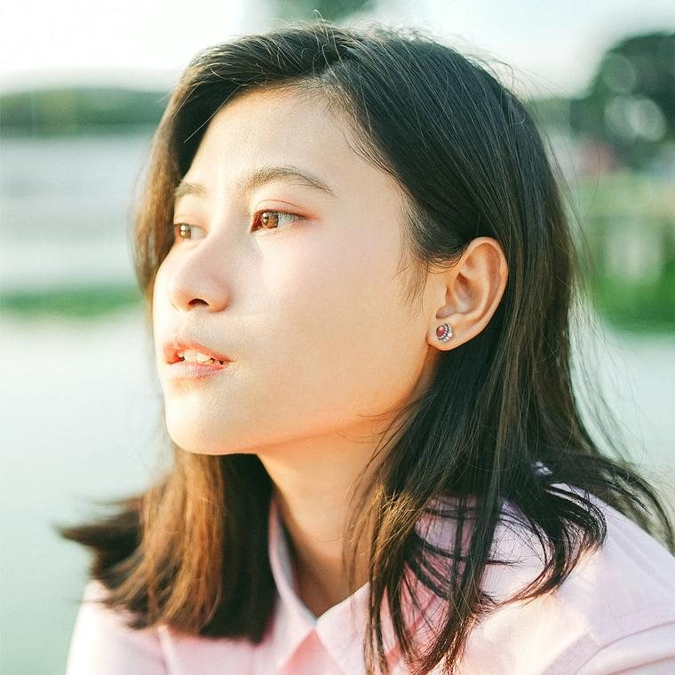 Aretes Pendientes Pandora Cumpleaños Enero - Granates Naranja 290543GA Plata 925 5