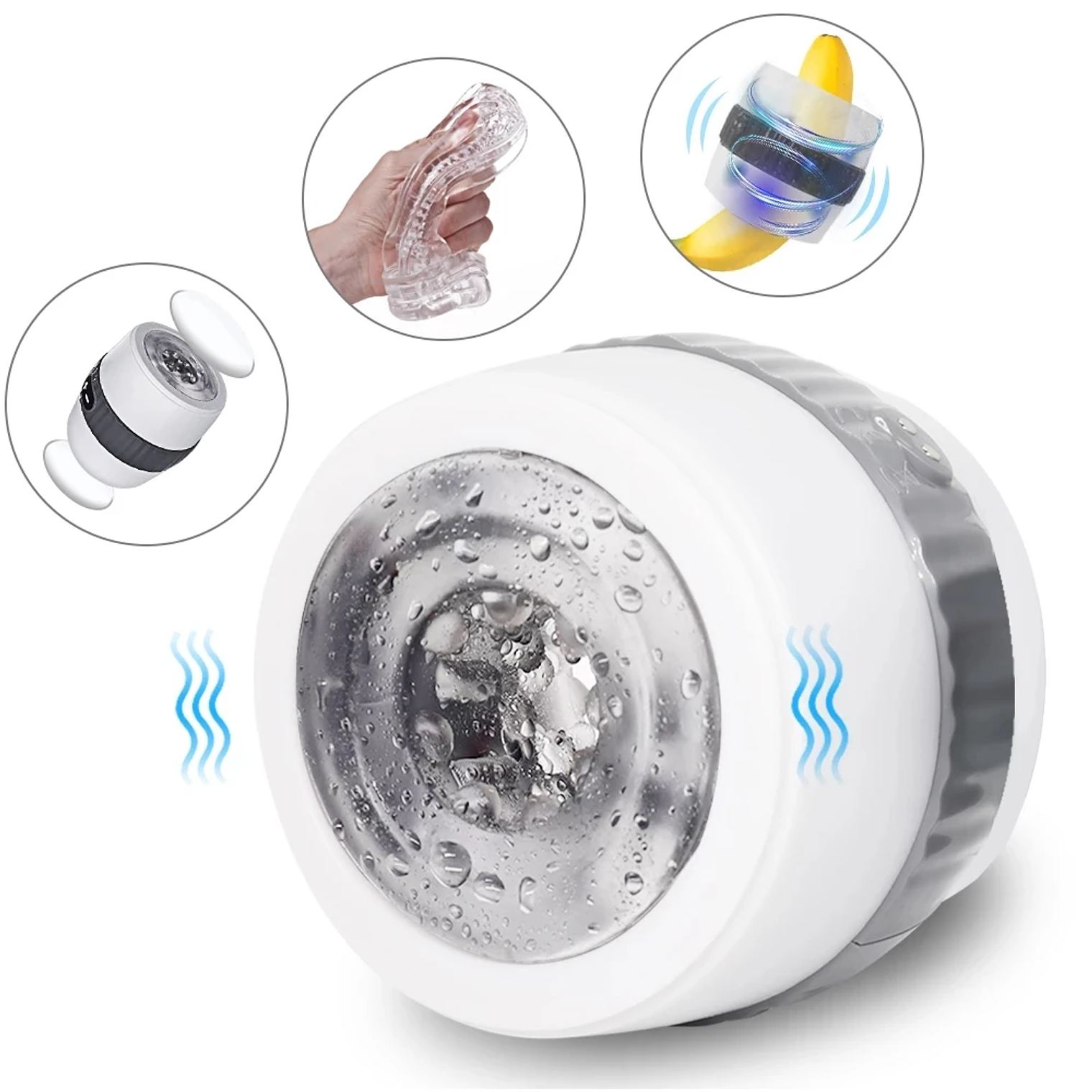 Masturbador Masculino con 10 modalidades de vibracion Tluda FJB01 En Silicona Medica 2