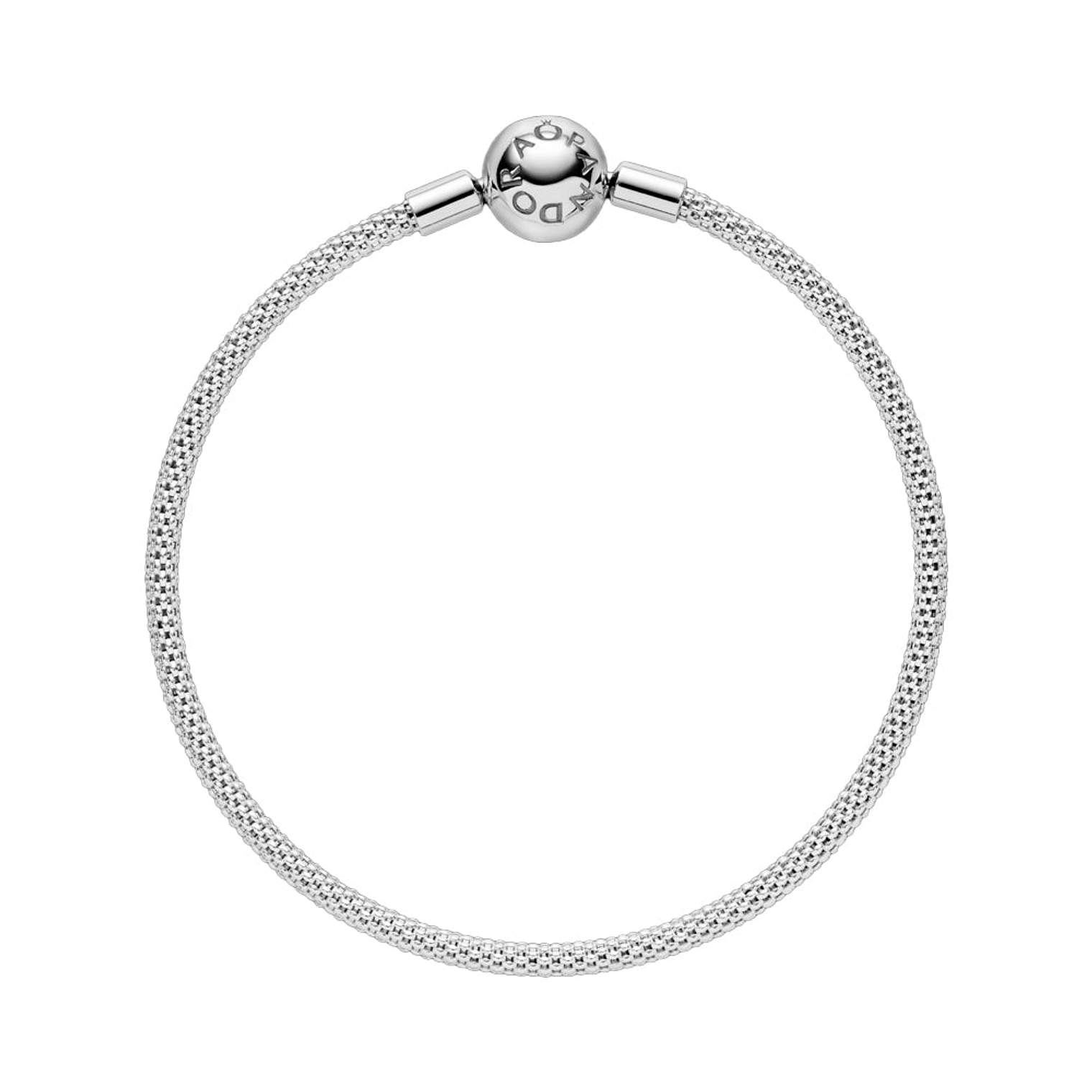 Pulsera Brazalete Pandora Malla de Plata con Cierre Circular 596543 Plata 925 Talla 18cm 3
