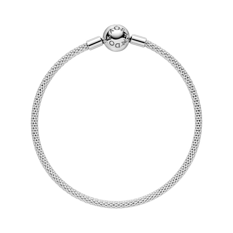 Pulsera Brazalete Pandora Malla de Plata con Cierre Circular 596543 Plata 925 Talla 18cm 3