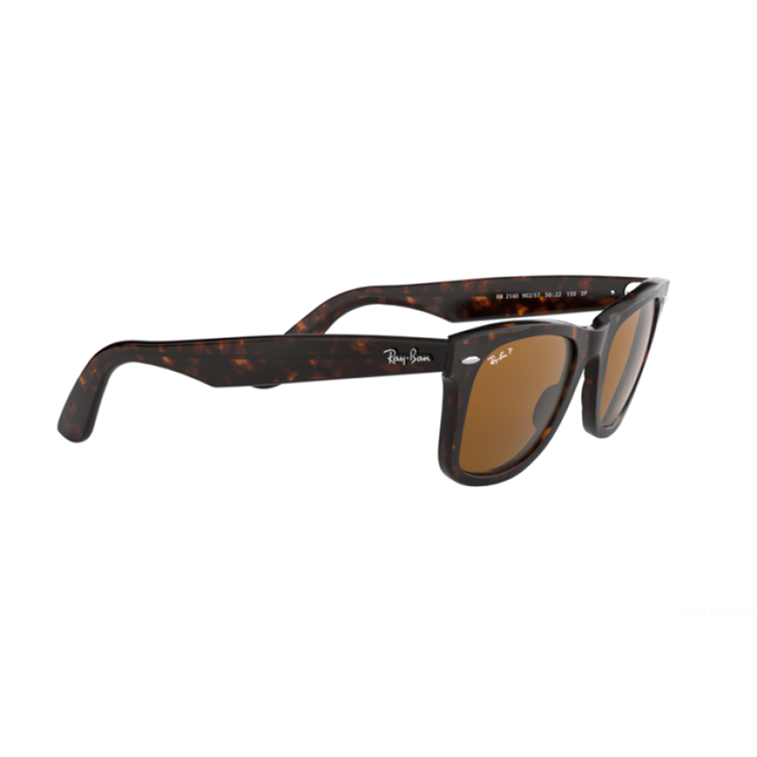 Lentes de Sol Ray Ban Wayfarer Polarizados RB2140 902/57 Color Habana Talla 50mm 6
