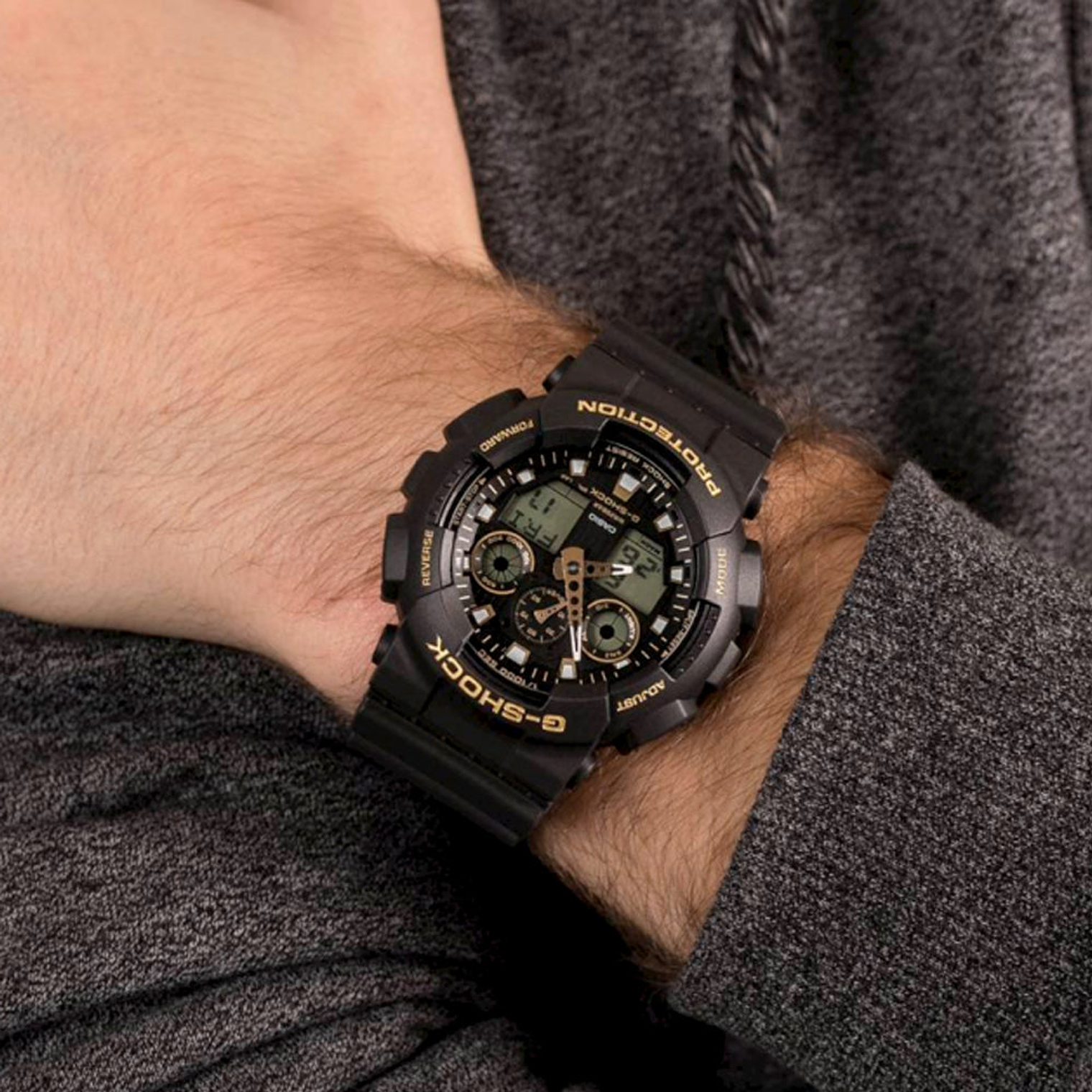 Reloj Análogo Digital Casio G-Shock Japonés de Edición limitada GA-100GBX-1A9 Resina Color Negro 5