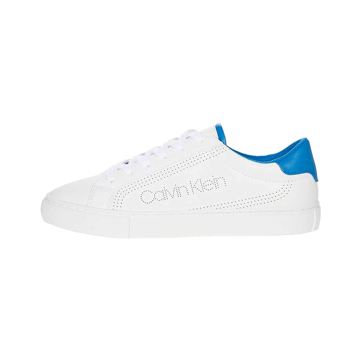 Zapatillas Urbanas Calvin Klein Modelo Cashe Color Blanco con Detalles de Azul 1
