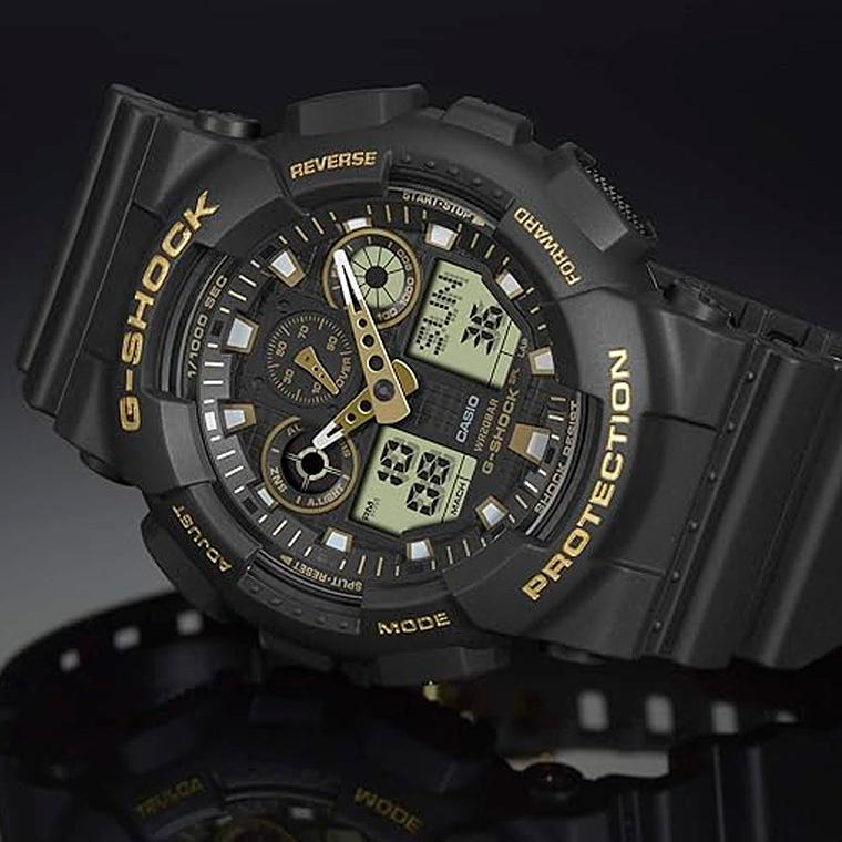 Reloj Análogo Digital Casio G-Shock Japonés de Edición limitada GA-100GBX-1A9 Resina Color Negro 6