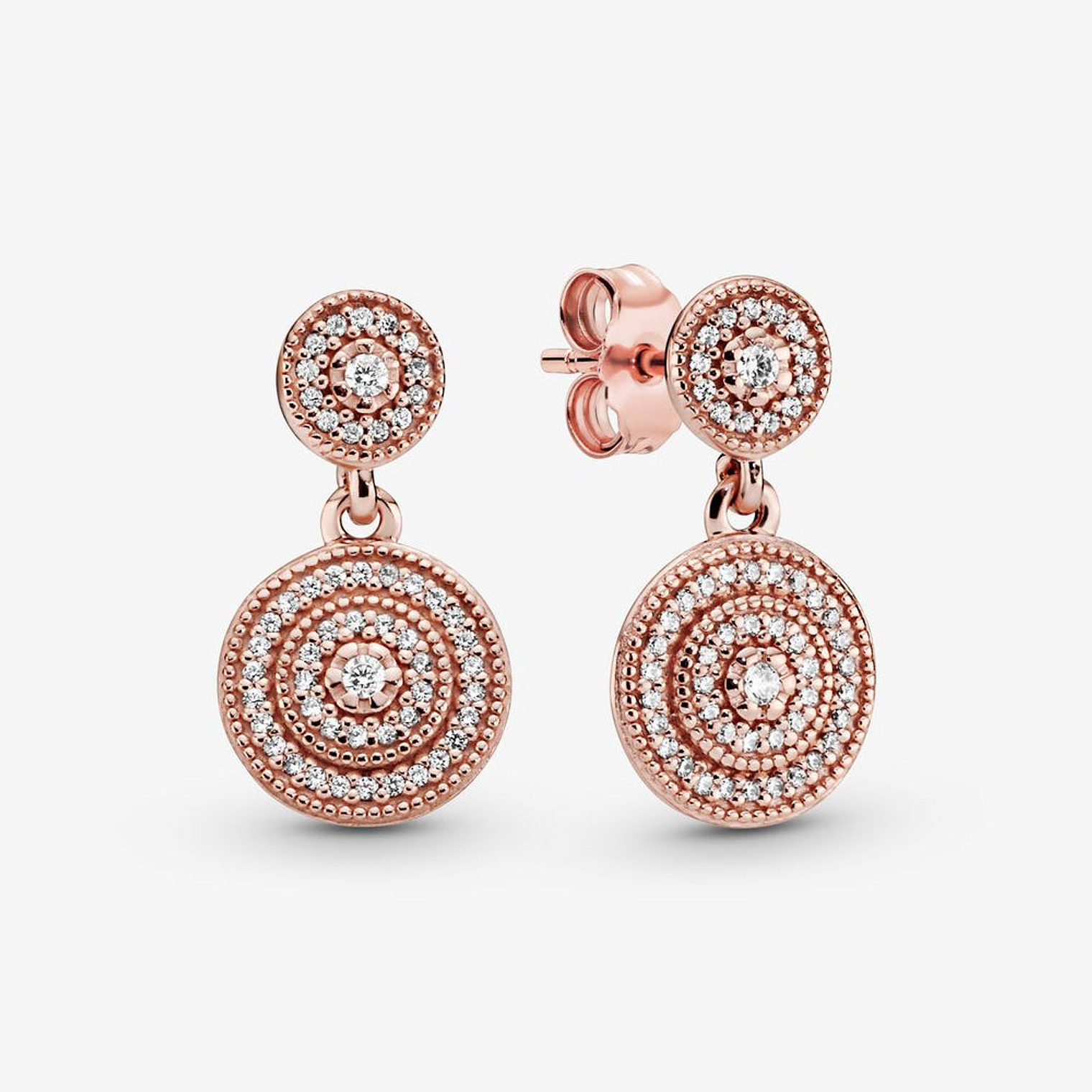 Aretes Pendientes Pandora Rose Elegancia Radiante con Circonitas 280688CZ Plata 925 1