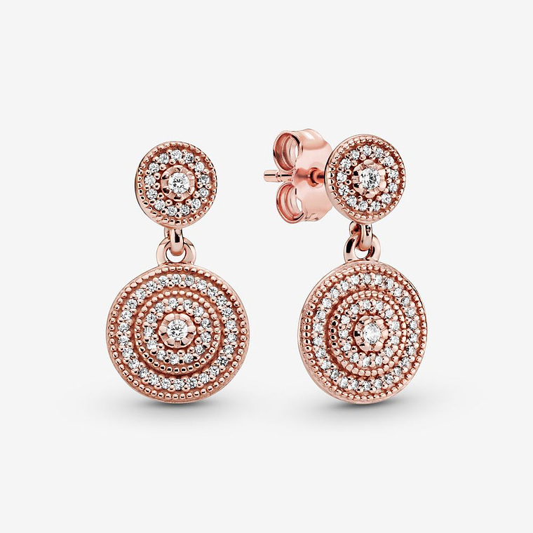 Aretes Pendientes Pandora Rose Elegancia Radiante con Circonitas 280688CZ Plata 925 1