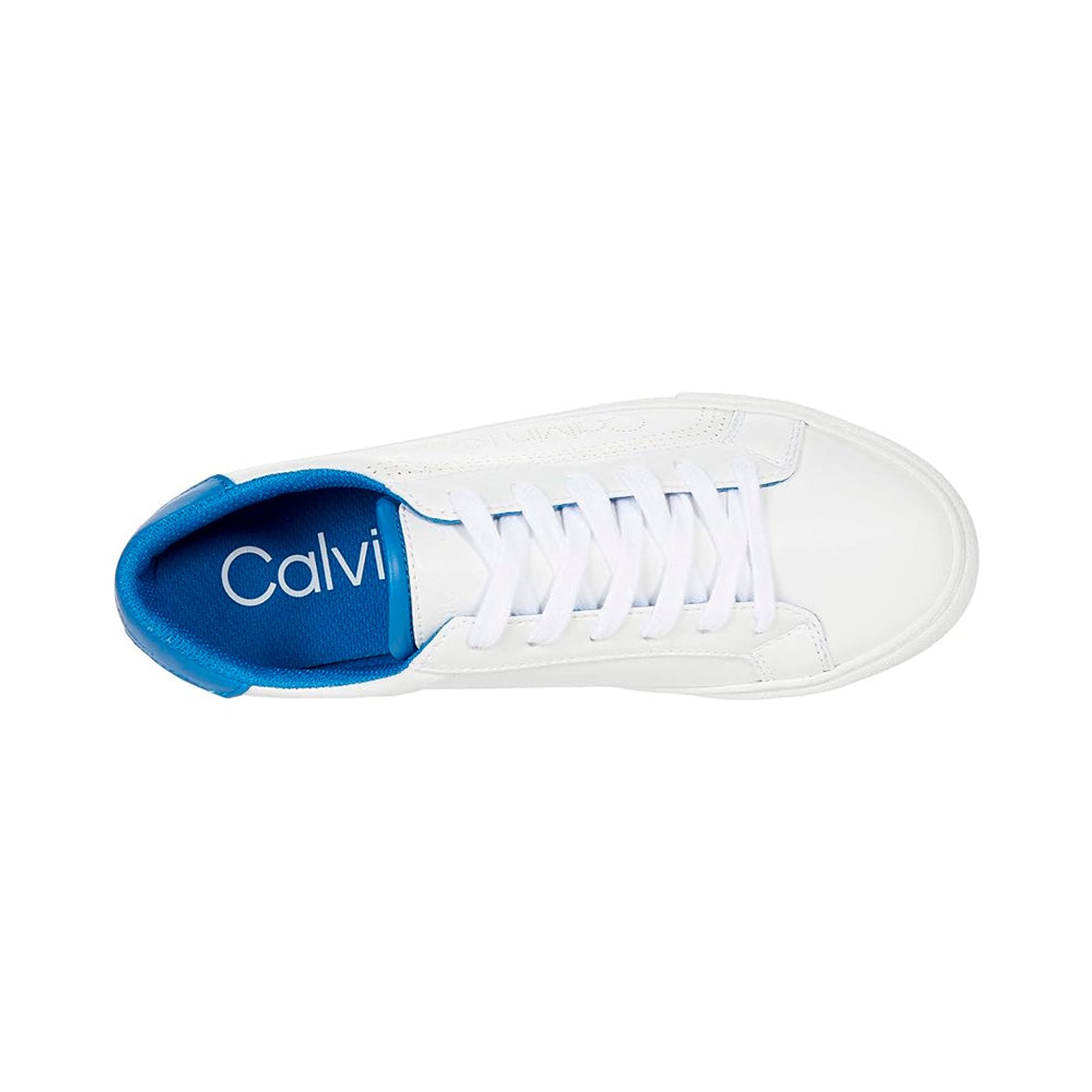 Zapatillas Urbanas Calvin Klein Modelo Cashe Color Blanco con Detalles de Azul 2