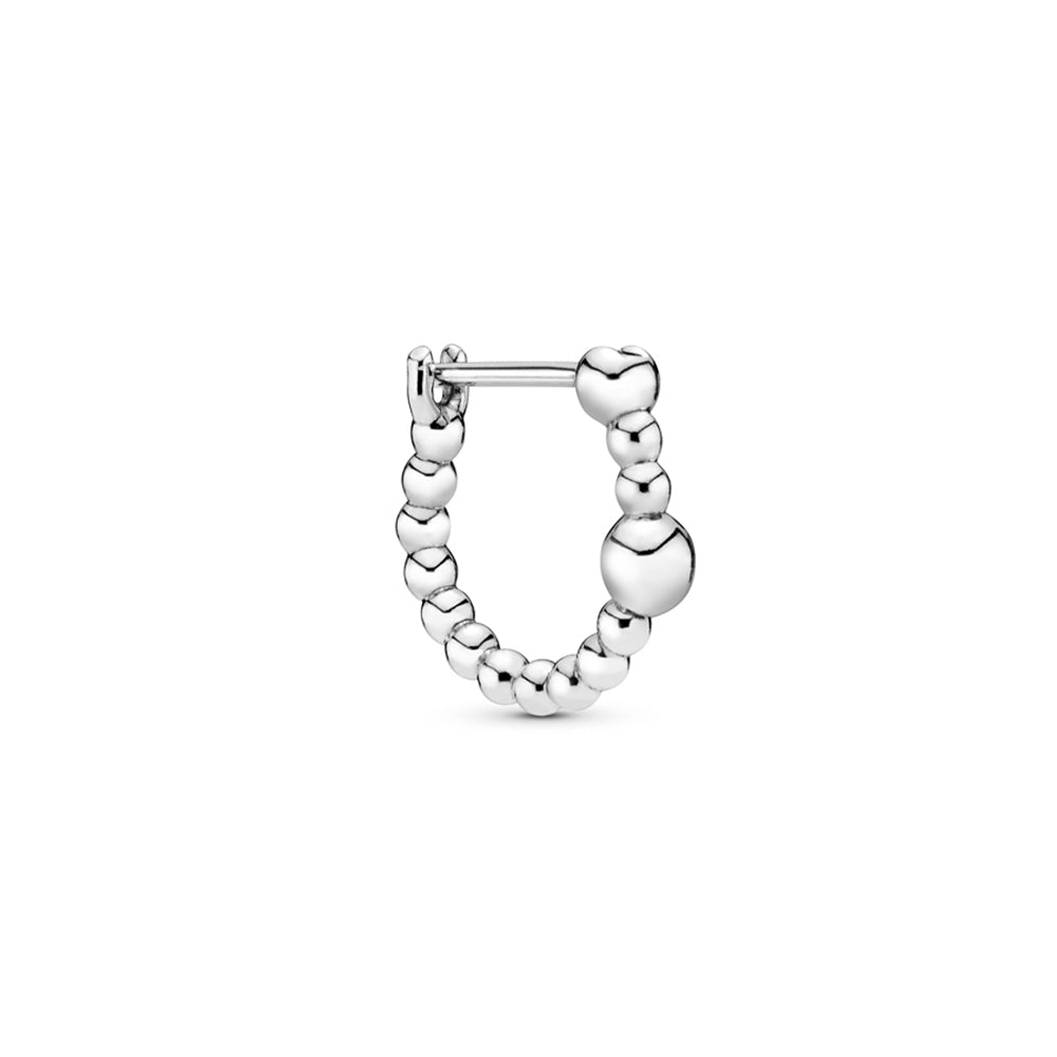 Aretes Pendientes Pandora Circular Hilera de Cuentas 297532 Plata 925 3