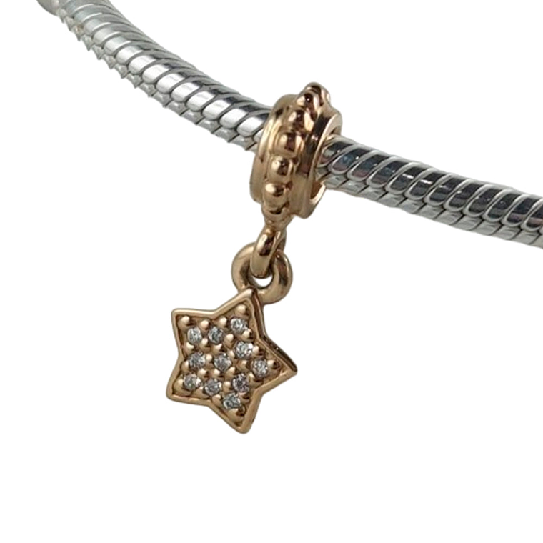Charm Colgante Pandora Original para Mujer 750808D Estrella Dorada s925 5