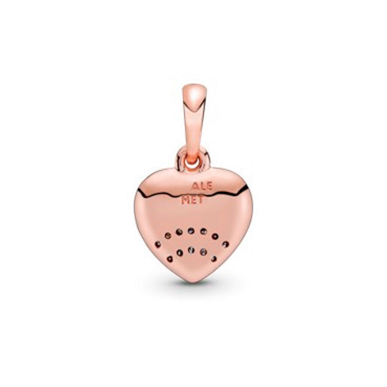Charm Pandora Original para Mujer Fan of Love 387286CZ Oro Rosa 2