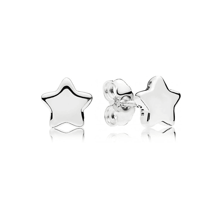 Aretes Pendientes Pandora Tipo Topo Estrellas Brillantes 296374 Plata 925 1