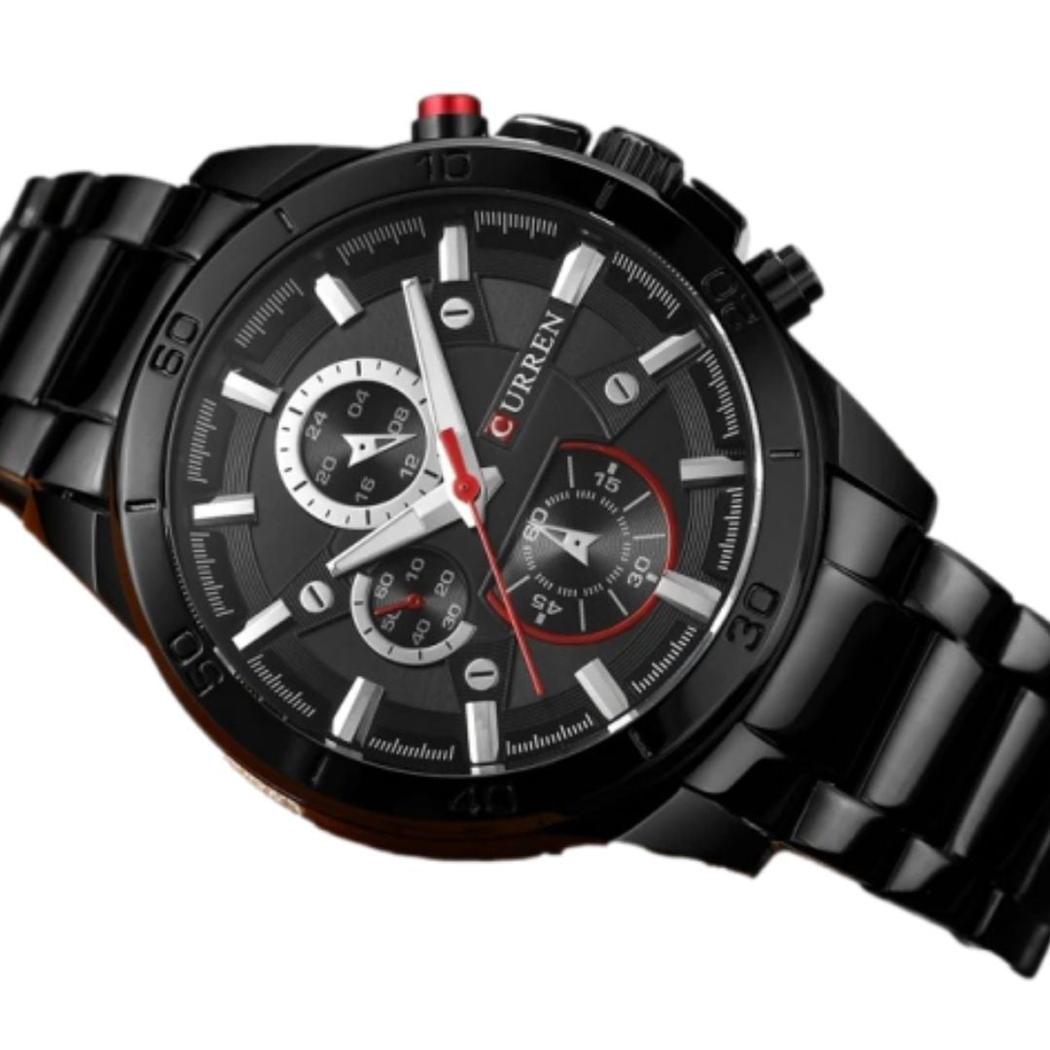 Reloj Análogo Curren Original KREb560119 para Hombre Acero Color Negro 2