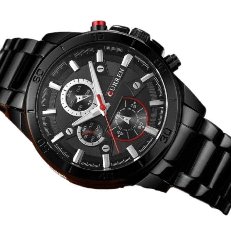 Reloj Análogo Curren Original KREb560119 para Hombre Acero Color Negro 2