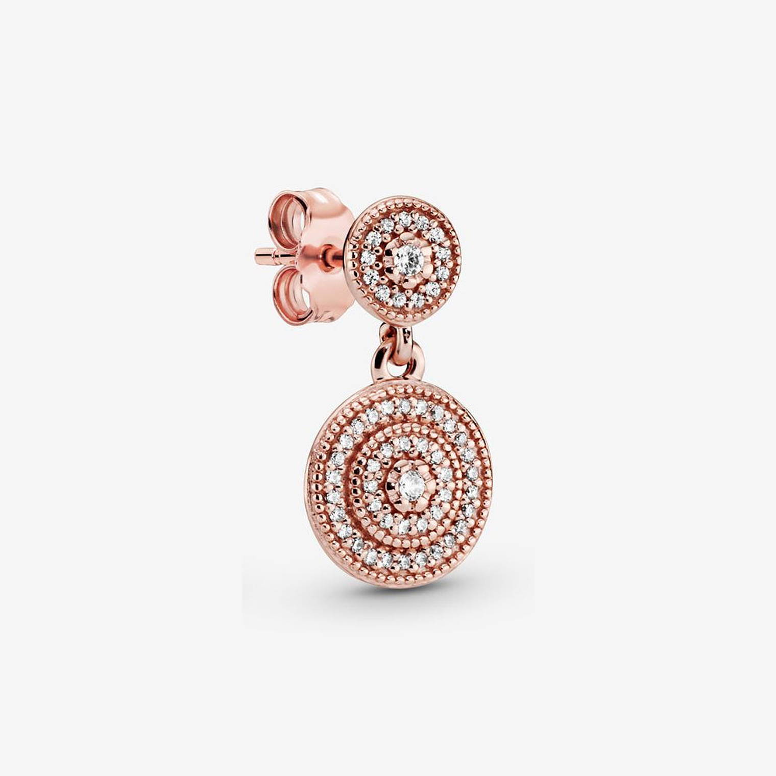 Aretes Pendientes Pandora Rose Elegancia Radiante con Circonitas 280688CZ Plata 925 5
