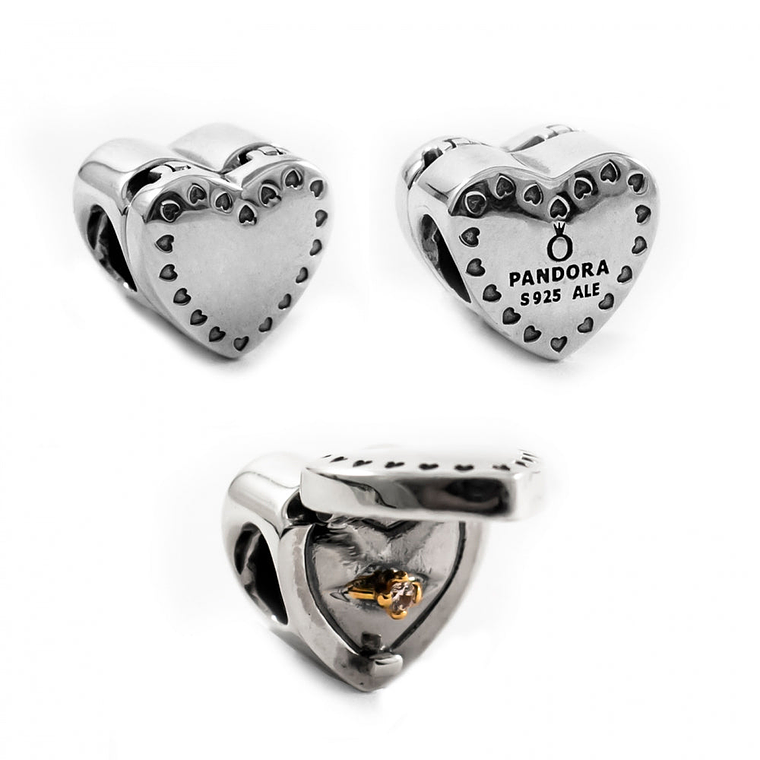 Charm Dije Pandora Original para Mujer 791247CZ Corazon en Caja de Regalo Plata 925 2