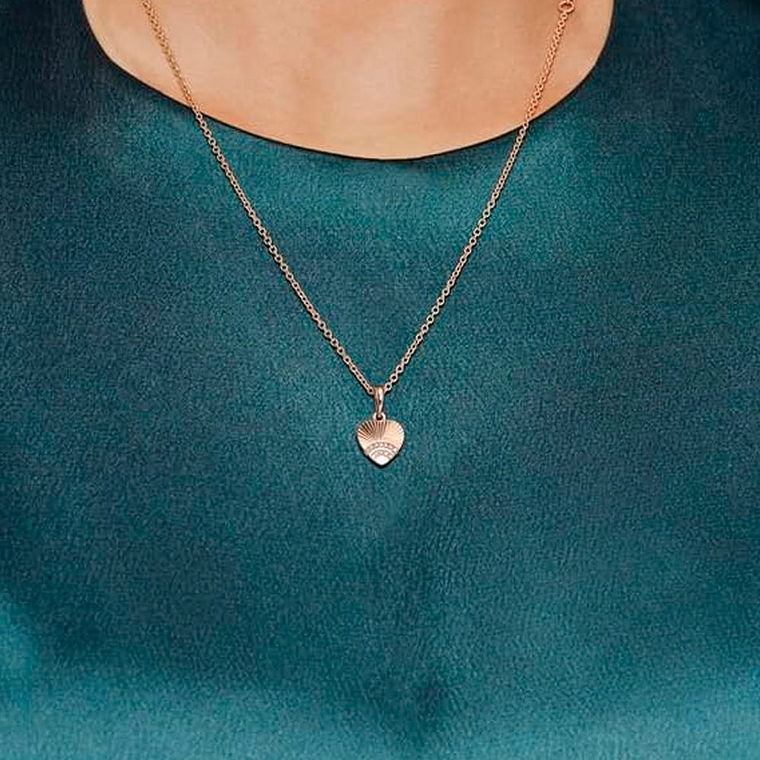 Charm Pandora Original para Mujer Fan of Love 387286CZ Oro Rosa 5