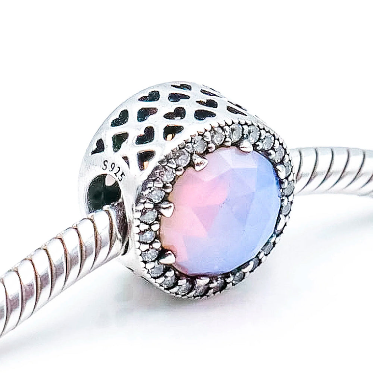 Charm Dije Pandora Original para Mujer 791725NOP Corazón Radiante Rosa Plata 925 3