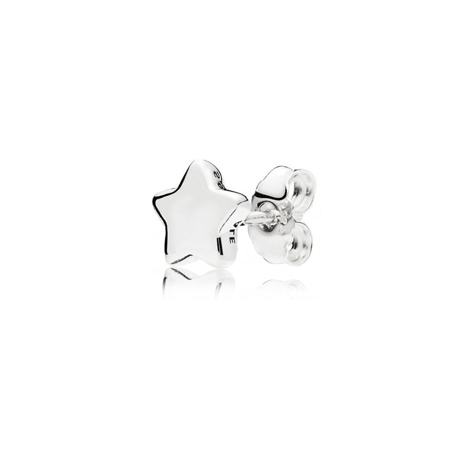 Aretes Pendientes Pandora Tipo Topo Estrellas Brillantes 296374 Plata 925 4