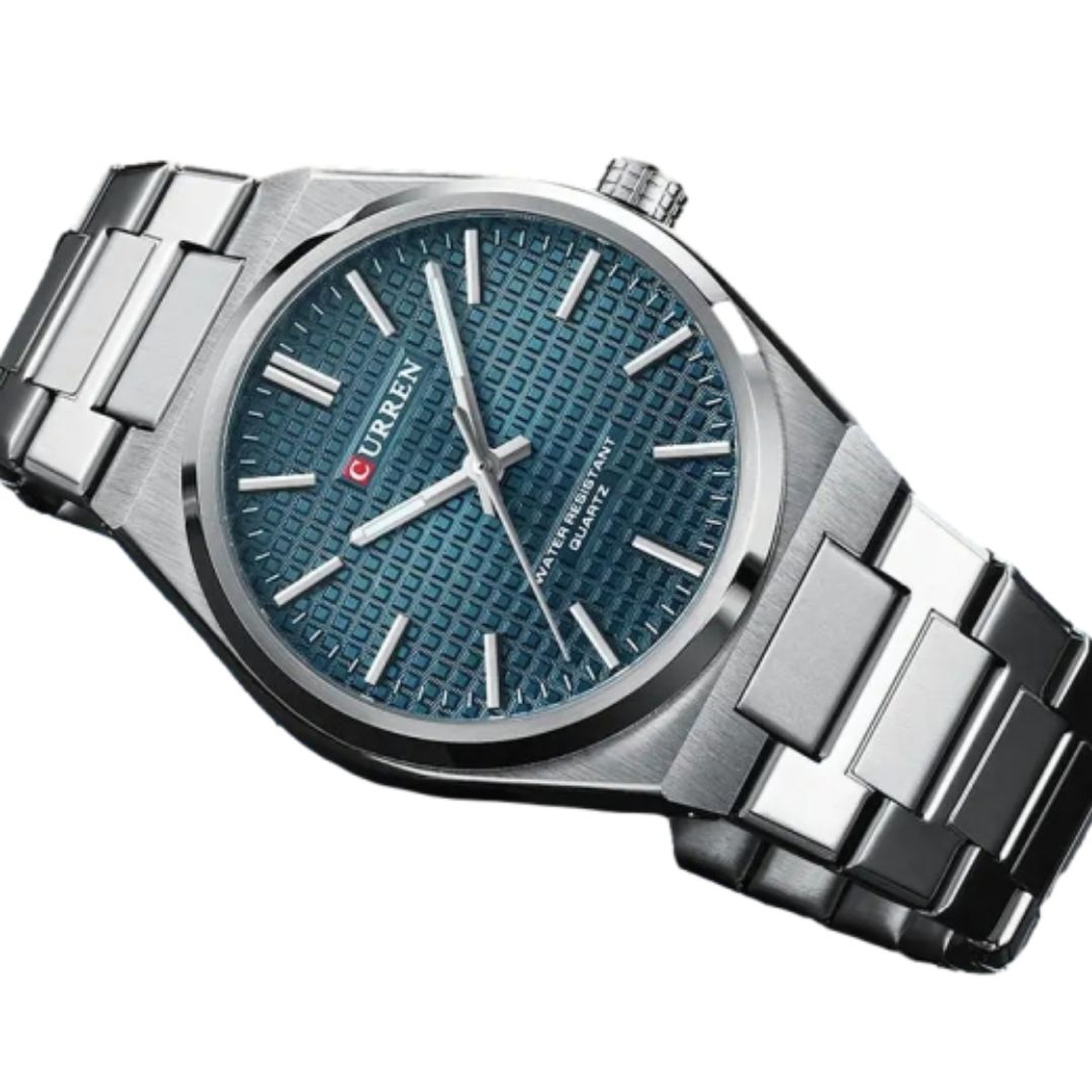 Reloj Análogo Curren Original KREd8302 para Hombre Acero Color Plateado 3