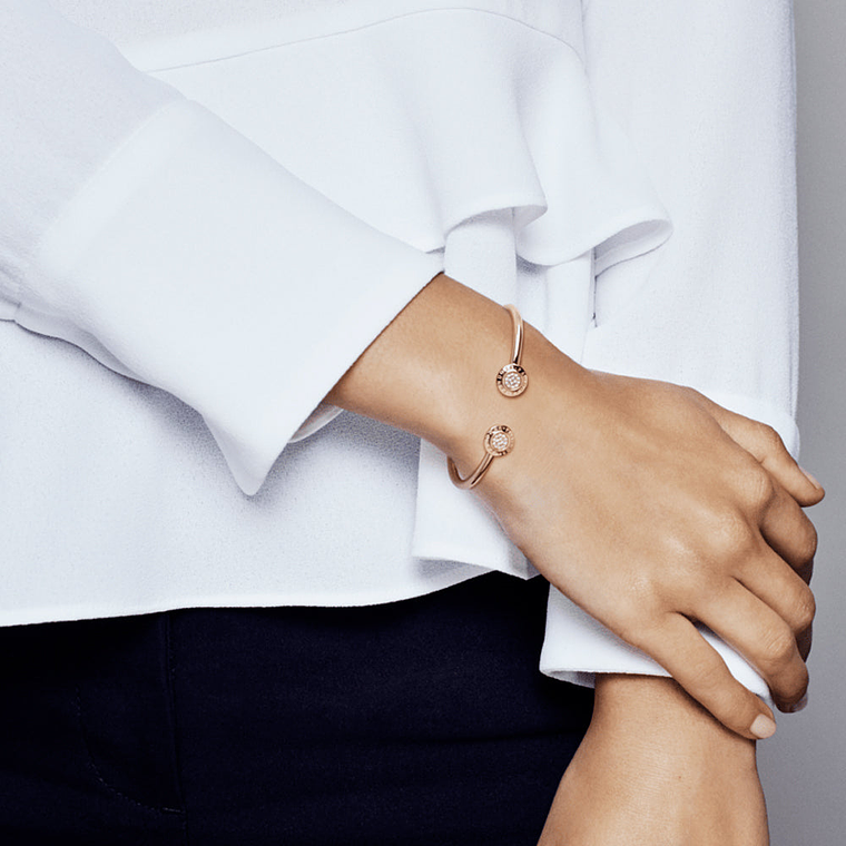 Pulsera Brazalete Pandora Estilo Liso y Abierto Bañado en Oro Rosa 14k 580528CZ Plata 925 Talla 18cm 3