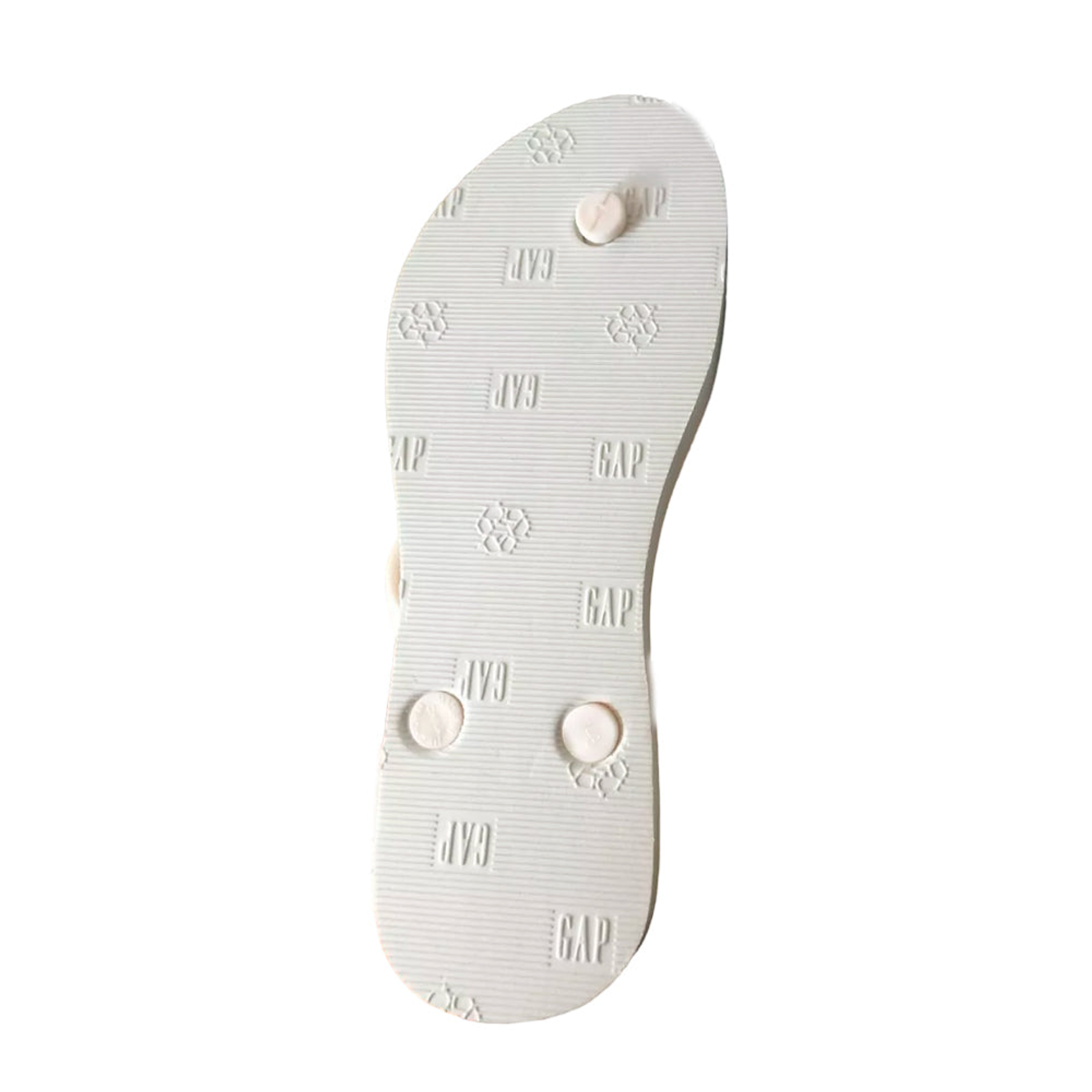 Sandalias Gap flip flop Color Blanco y Dorado Para Mujer 4