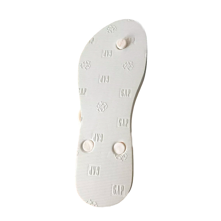 Sandalias Gap flip flop Color Blanco y Dorado Para Mujer 4