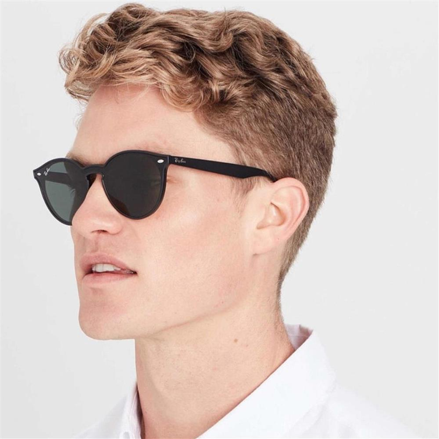 Lentes de Sol Ray Ban Blaze Round RB4380N 601/71 Color Negro Talla 37mm 6