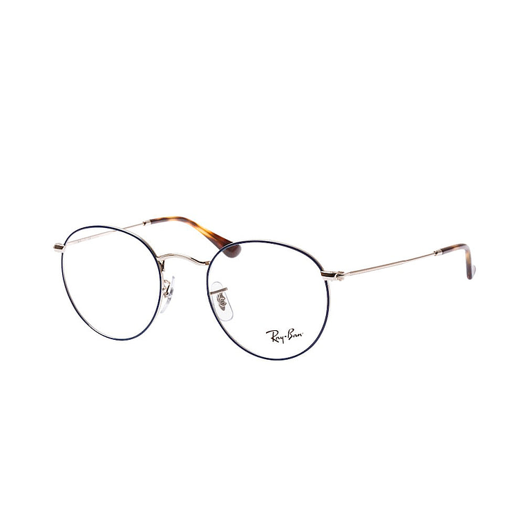 Montura de Lentes de Medida Ray Ban Round Metal RX3447V2970 Color Plateado Talla 47mm 1