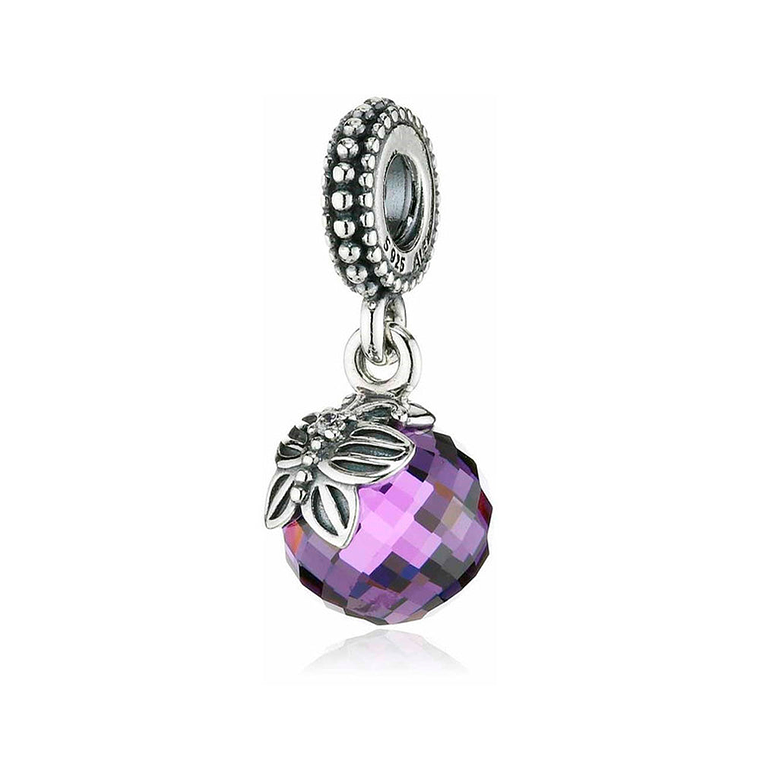 Charm Pandora Original para Mujer 791258ACZ Mariposa de la Mañana con Cuenta Morado en Zirconita 2