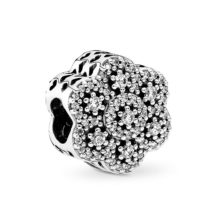 Charm Dije Pandora Original para Mujer 791998CZ Lisado Floral Plata s925 1