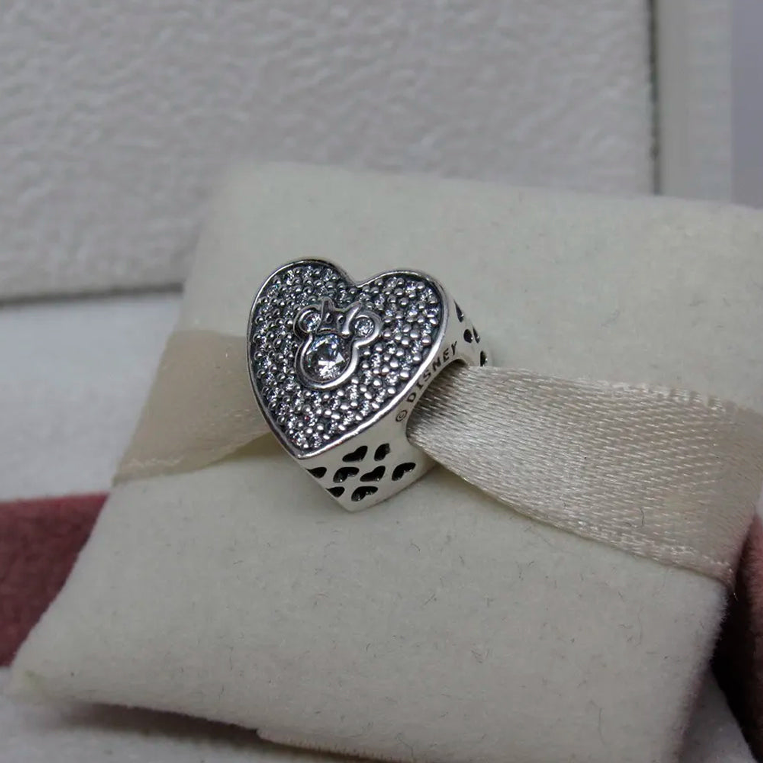 Charm Dije Pandora Original para Mujer 792049CZ Corazon Reluciente Mickey-Minnie Plata 925 4