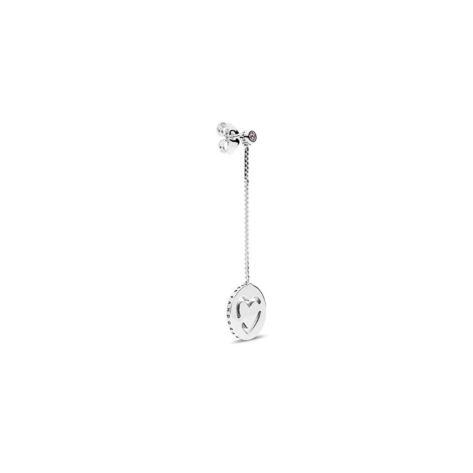 Aretes Pendientes Pandora Tipo Topo Pendulo de Corazones 296577FPC Plata 925 3