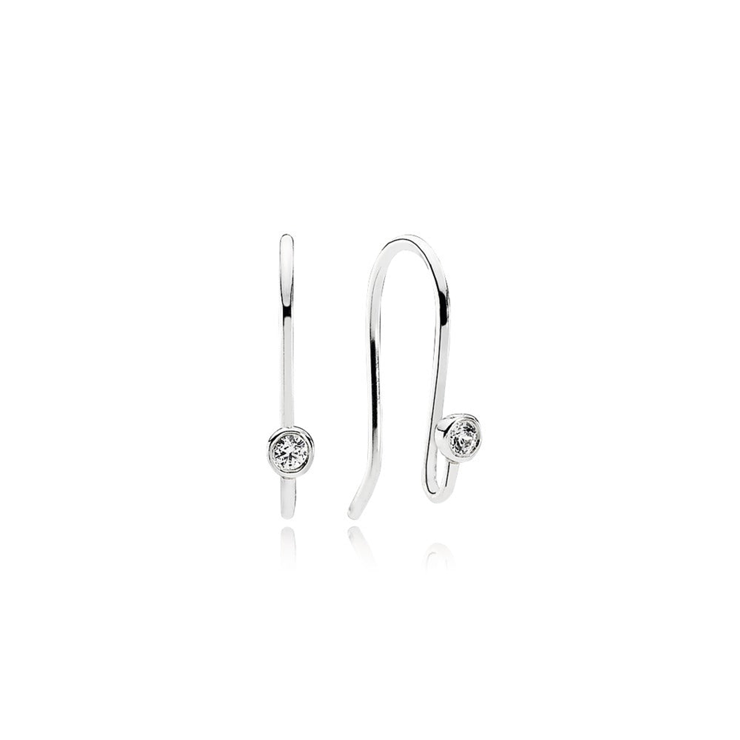 Aretes Pendientes Pandora Tipo Enganche con detalles en Circonita 290677CZ Plata 925 1