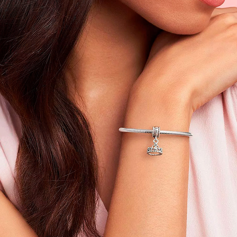 Charm Colgante Pandora Original para Mujer 791117CZ Mi Tiara de Princesa Plata s925 5