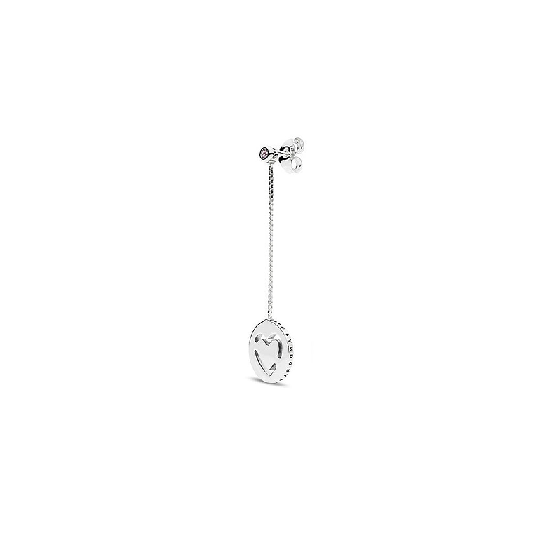 Aretes Pendientes Pandora Tipo Topo Pendulo de Corazones 296577FPC Plata 925 4