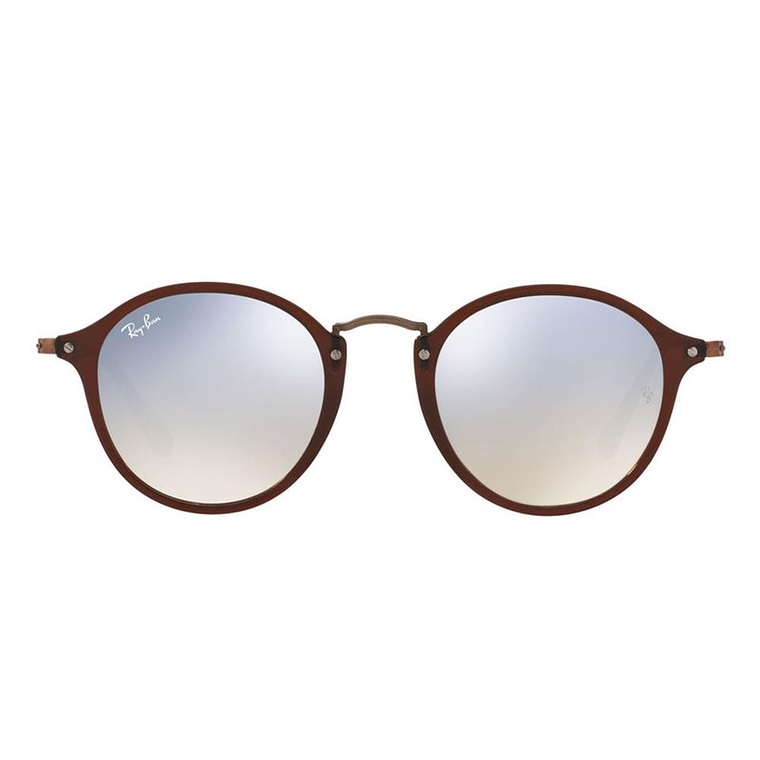 Lentes de Sol Ray Ban Round Icon Flat RB2447N 6256/9U Color Marrón Talla 49mm 3