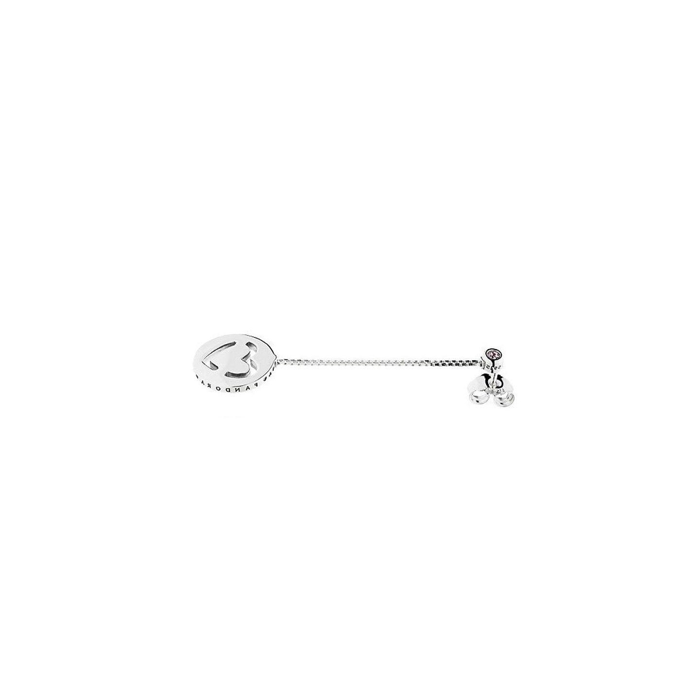 Aretes Pendientes Pandora Tipo Topo Pendulo de Corazones 296577FPC Plata 925 5