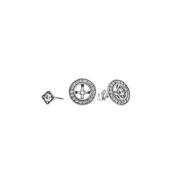 Aretes Pendientes Pandora Seduccion Vintage 290721CZ Plata 925 4
