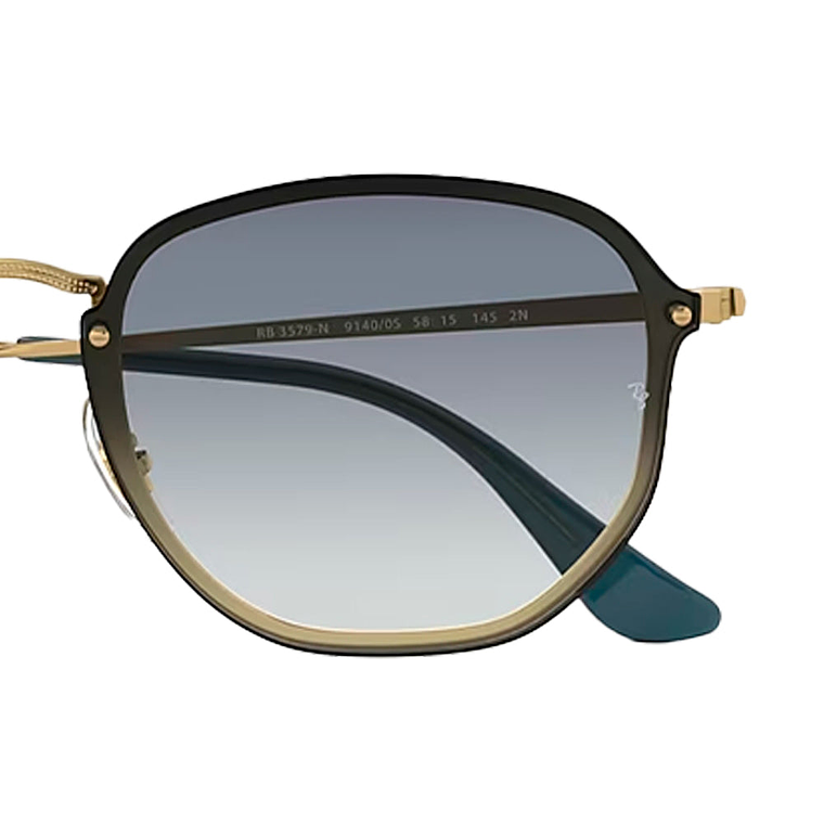 Lentes de Sol Ray Ban Blaze Hexagonal RB3579N 9140/OS Color Azul Talla 58mm 4