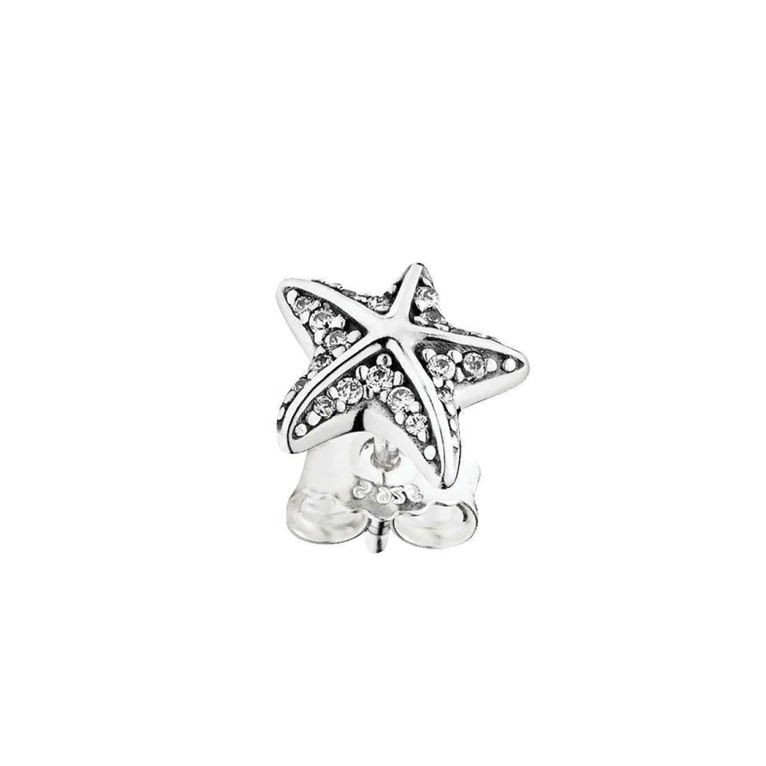 Aretes Pendientes Pandora Estrella de Mar Tropical y Circonica 290748CZ Plata 925 5