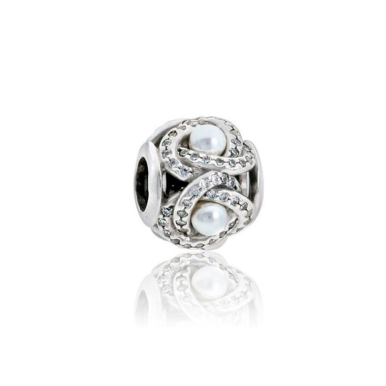 Charm Dije Pandora Original para Mujer 792105WCP Lazo de Amor Luminoso Plata 925 3