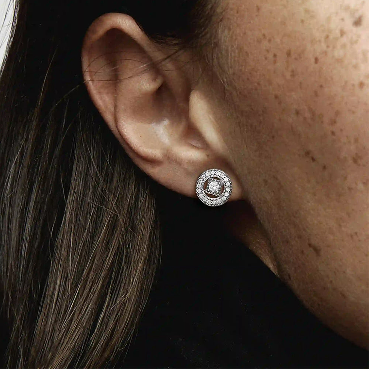 Aretes Pendientes Pandora Seduccion Vintage 290721CZ Plata 925 5