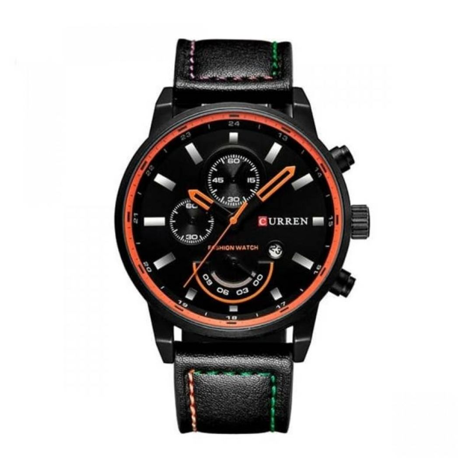 Reloj Análogo Curren Original KREa9401230101 para Hombre Cuero Color Negro 1