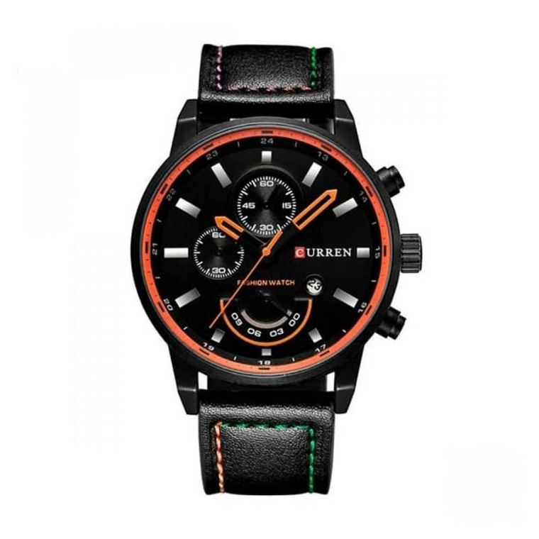 Reloj Análogo Curren Original KREa9401230101 para Hombre Cuero Color Negro 1