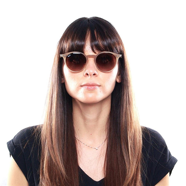 Lentes de Sol Ray Ban Highstreet Round RB2180 6166/13 Color Marrón Talla 49mm 4